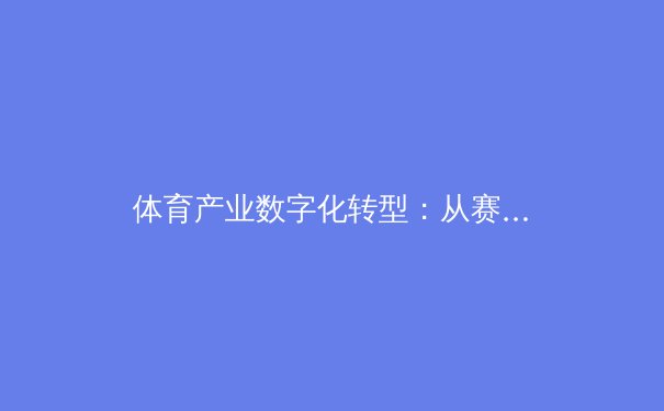 体育产业数字化转型：从赛事直播到粉丝经济的全面变革